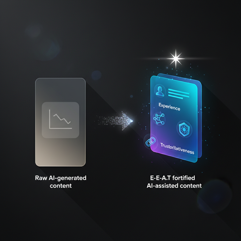 AI가 생성한 글을 사람이 검수하고 수정하는 모습