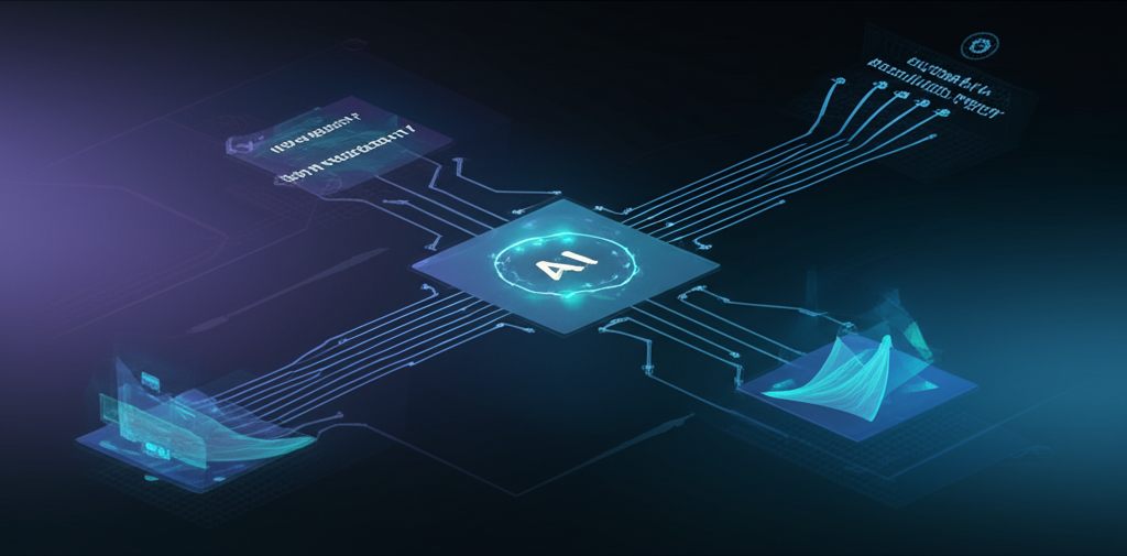 AI 모델의 복잡한 데이터 흐름을 시각화한 다이어그램