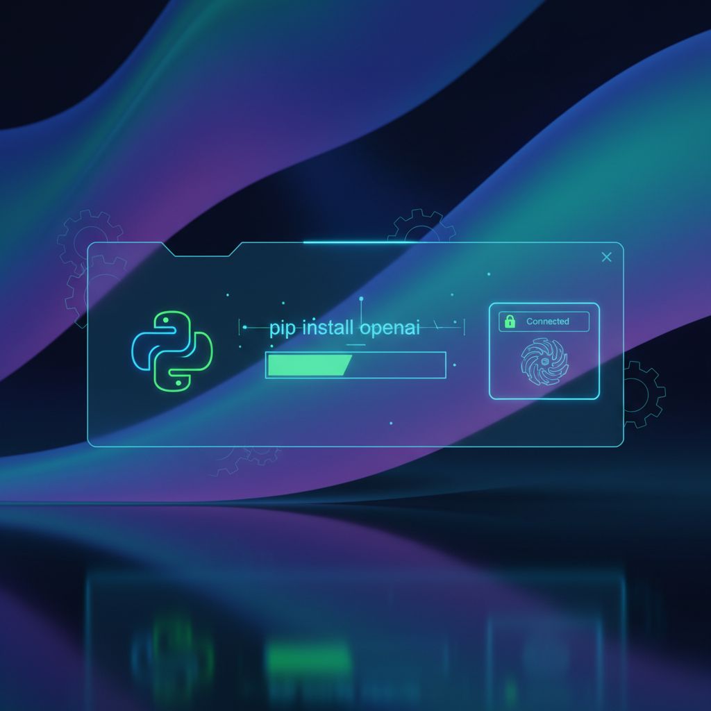 Python 환경에서 OpenAI 라이브러리를 설치하는 터미널 화면
