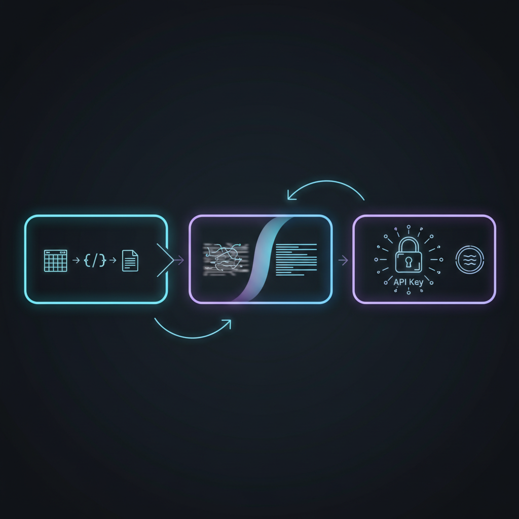 A checklist with items related to API key, Python setup, data preparation, and security