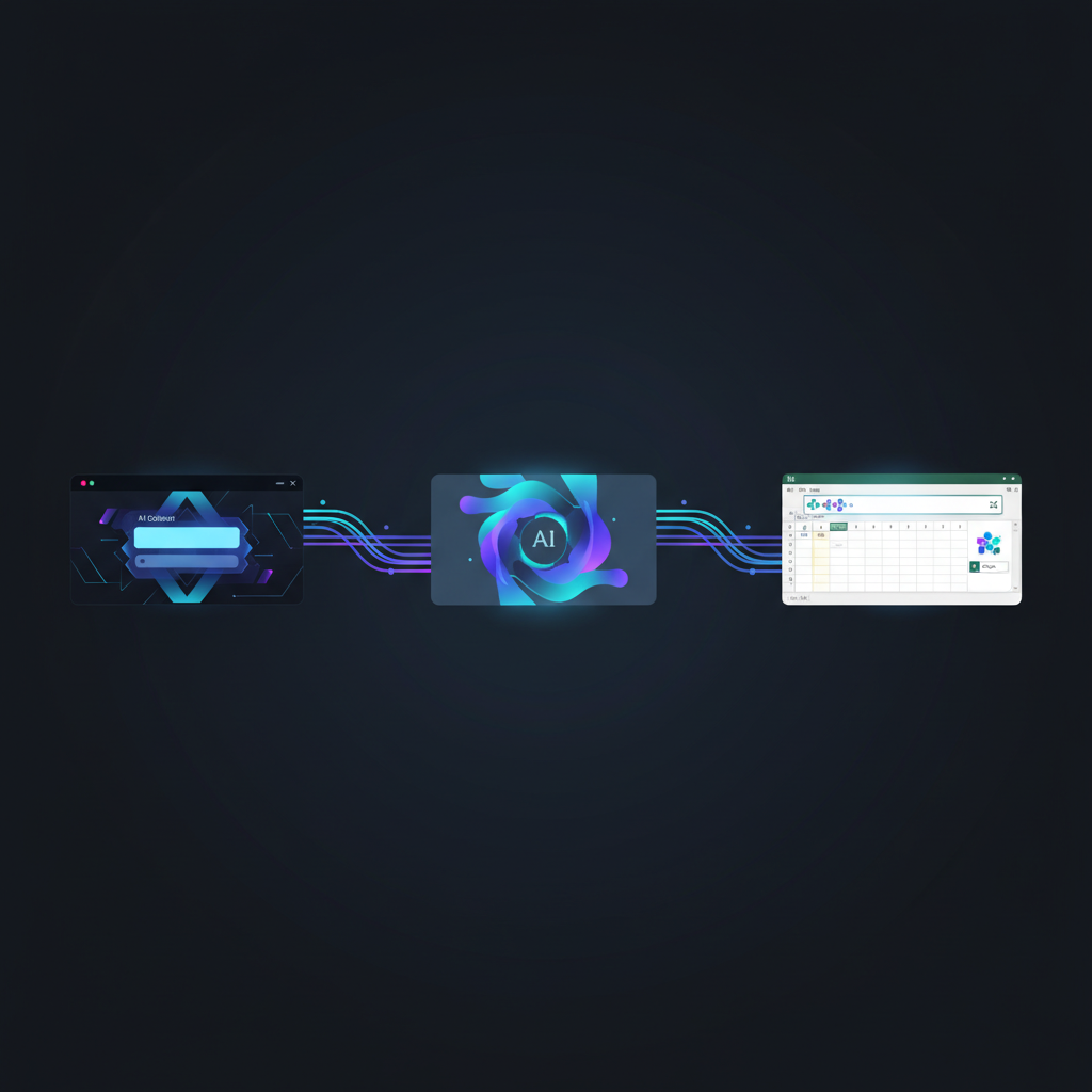 ChatGPT에게 엑셀 함수 생성을 요청하는 모습