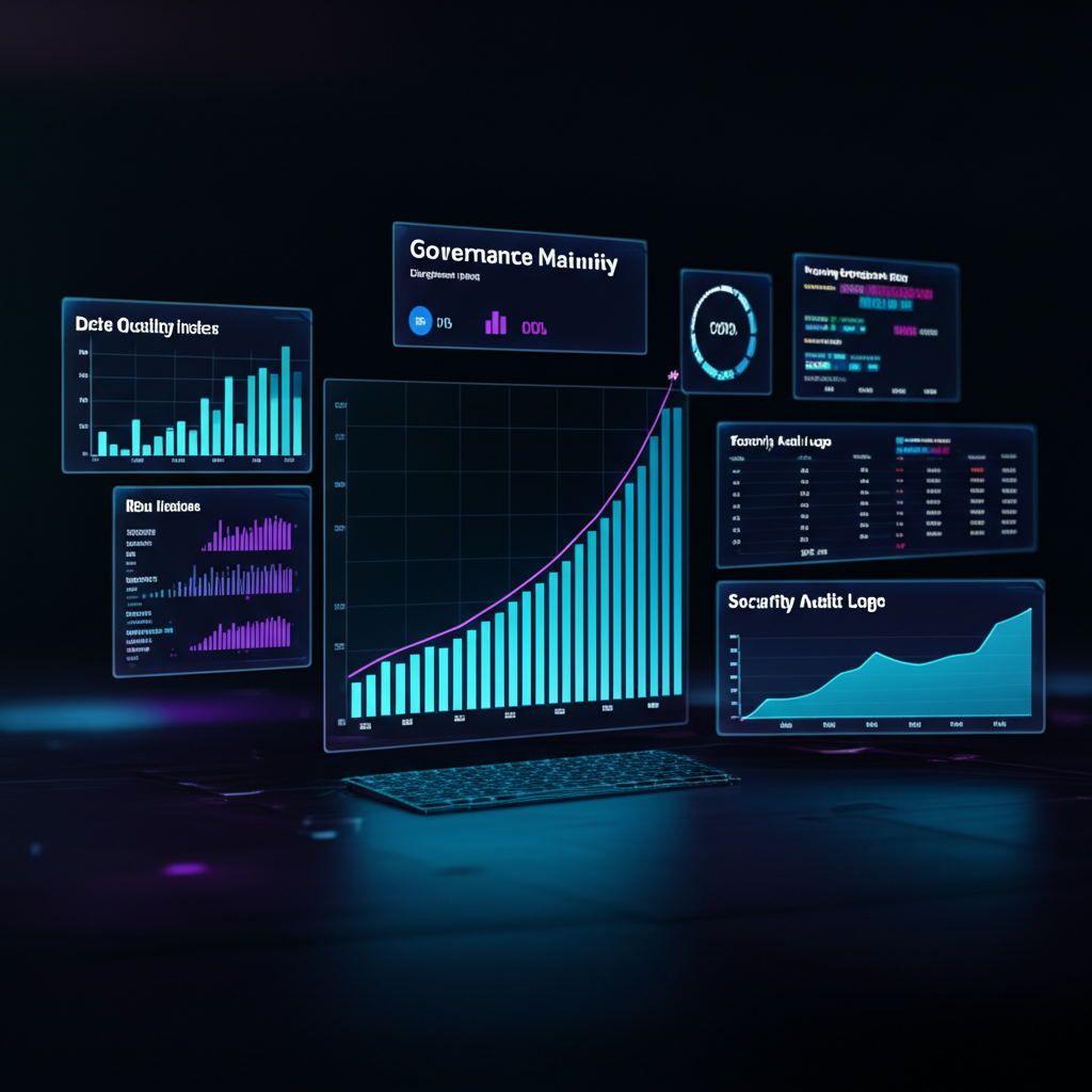 Comparison matrix of different data governance software interfaces