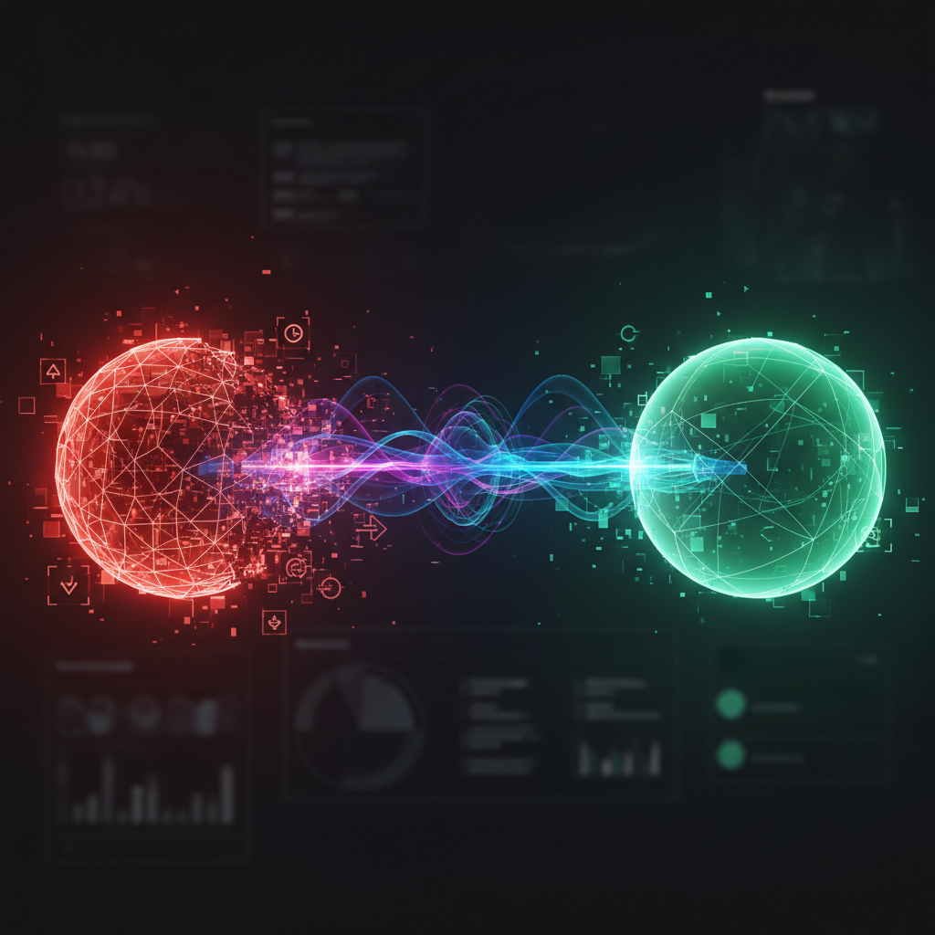 A person at a desk interacting with a Google AI Studio interface, showing various prompt input fields and an AI-generated output.