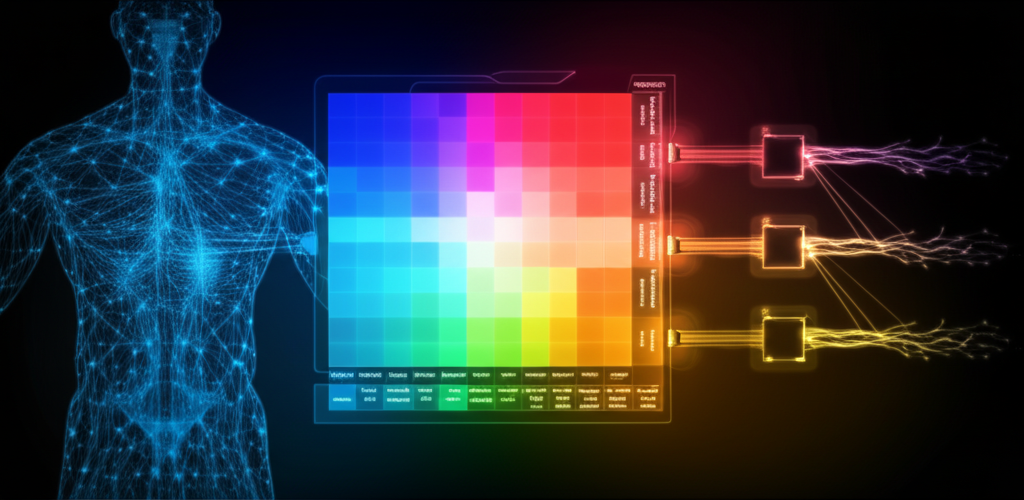A complex comparison table illustrating various LLM optimization techniques, their typical accuracy drop, speedup, memory reduction, and implementation complexity, using a multi-colored heatmap.