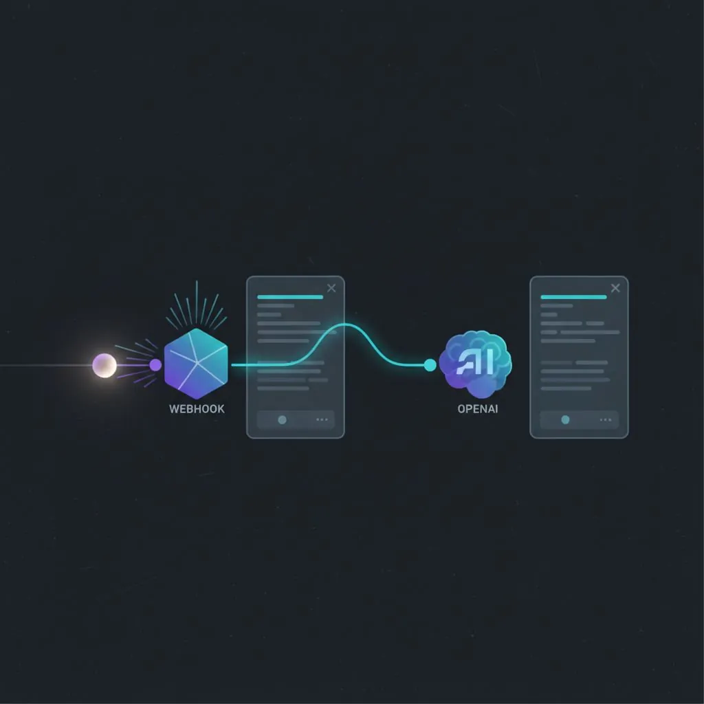 n8n의 OpenAI(ChatGPT) 노드 설정 화면으로, API 키 입력과 프롬프트 설정 부분이 보입니다.