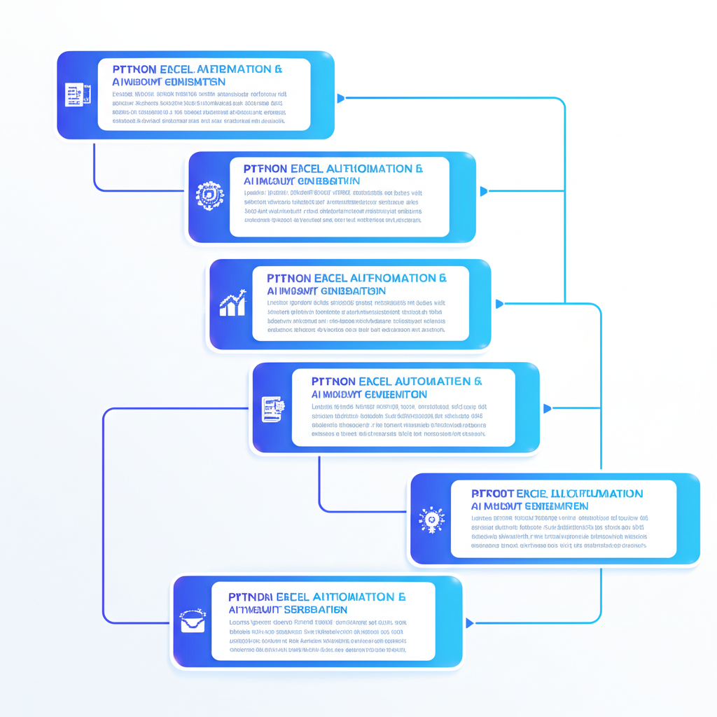 A step-by-step flowchart illustrating the process from Excel data input through Python processing to AI insight generation and final report output