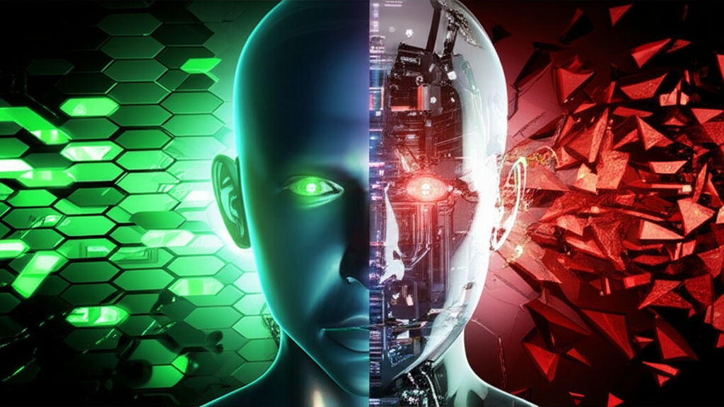 A confused AI robot trying to process mismatched data inputs