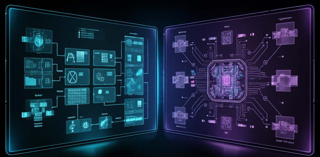 A comparison table displaying different Responsible AI frameworks like IBM, Google, Microsoft, and NIST, highlighting their key features and suitability for various use cases.